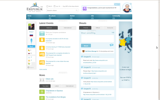 eRepublik - eRepublik - Введение в игру. Часть первая.