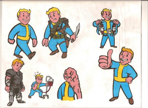 Fallout 3 - Ещё Vault boy на eBay и на Deviantart